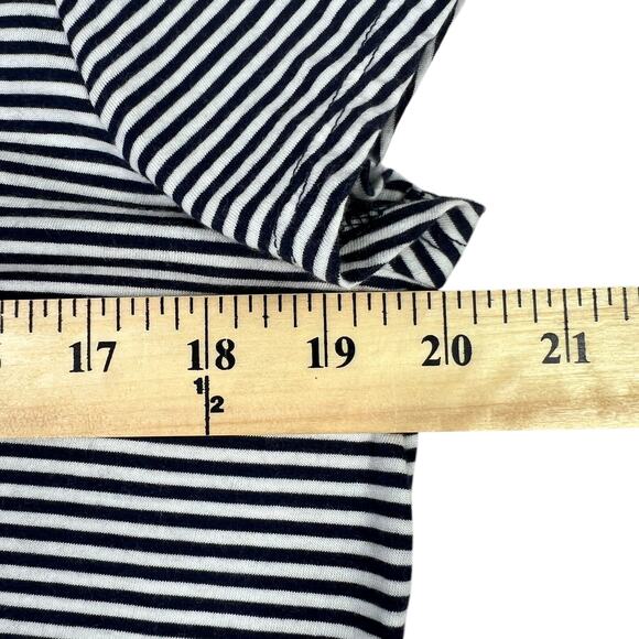 Ralph Lauren Womens Short Sleeve Striped TShirt L Scoop Neck Pony Preppy Cotton - Picture 8 of 9